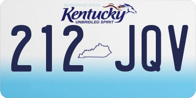 KY license plate 212JQV