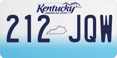 KY license plate 212JQW