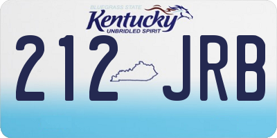 KY license plate 212JRB