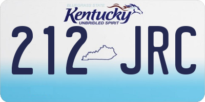 KY license plate 212JRC