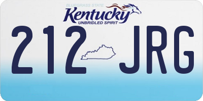 KY license plate 212JRG