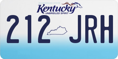 KY license plate 212JRH