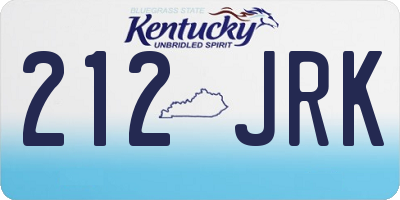 KY license plate 212JRK