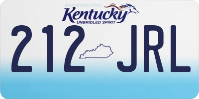 KY license plate 212JRL