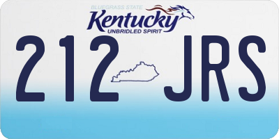 KY license plate 212JRS