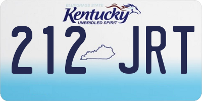 KY license plate 212JRT
