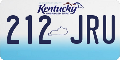 KY license plate 212JRU