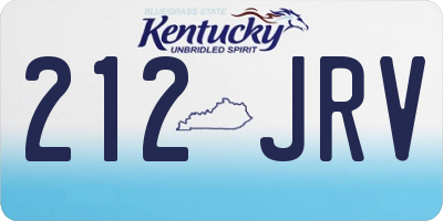 KY license plate 212JRV