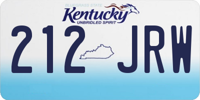 KY license plate 212JRW