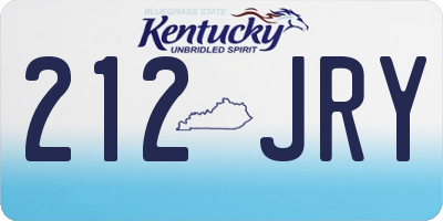 KY license plate 212JRY