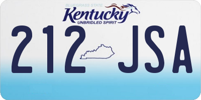 KY license plate 212JSA