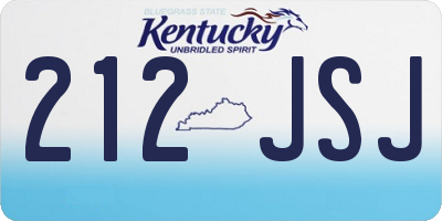 KY license plate 212JSJ