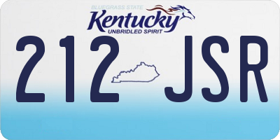 KY license plate 212JSR