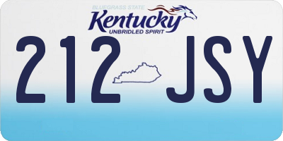 KY license plate 212JSY