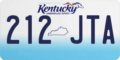 KY license plate 212JTA
