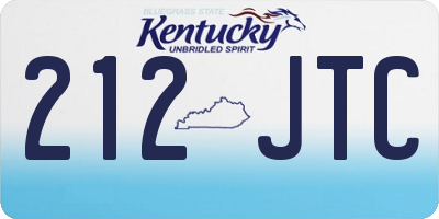 KY license plate 212JTC