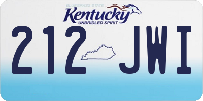 KY license plate 212JWI