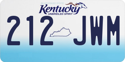KY license plate 212JWM