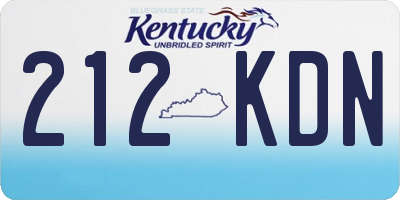 KY license plate 212KDN