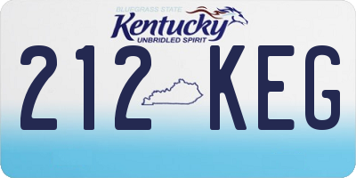 KY license plate 212KEG