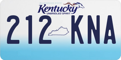 KY license plate 212KNA