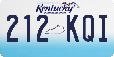 KY license plate 212KQI