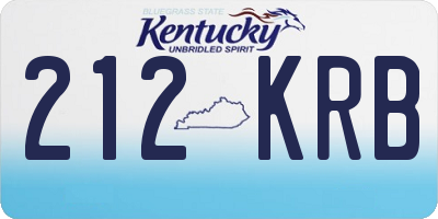 KY license plate 212KRB