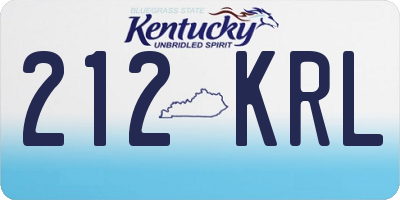 KY license plate 212KRL