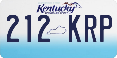 KY license plate 212KRP