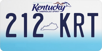 KY license plate 212KRT
