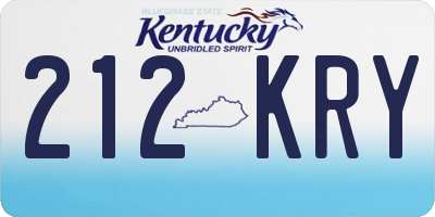 KY license plate 212KRY