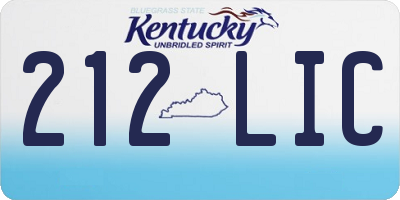 KY license plate 212LIC