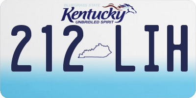 KY license plate 212LIH