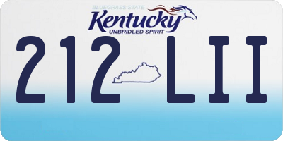 KY license plate 212LII
