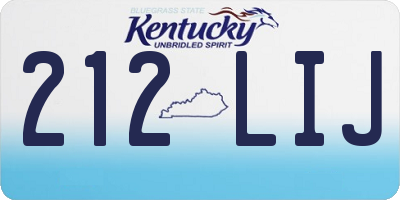 KY license plate 212LIJ