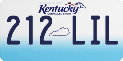 KY license plate 212LIL