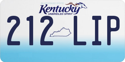 KY license plate 212LIP