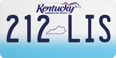 KY license plate 212LIS
