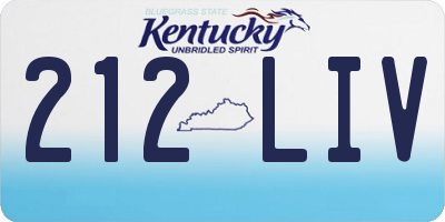 KY license plate 212LIV