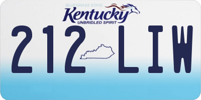 KY license plate 212LIW