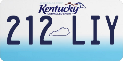 KY license plate 212LIY