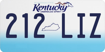 KY license plate 212LIZ