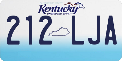 KY license plate 212LJA