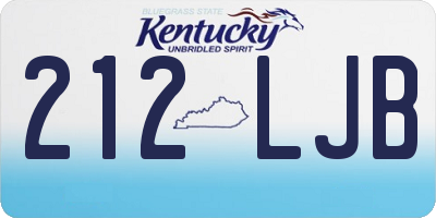 KY license plate 212LJB