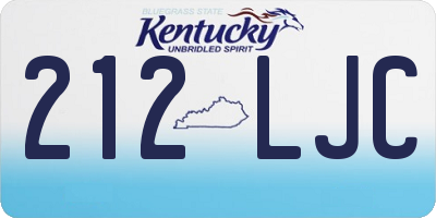 KY license plate 212LJC