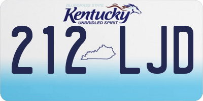 KY license plate 212LJD
