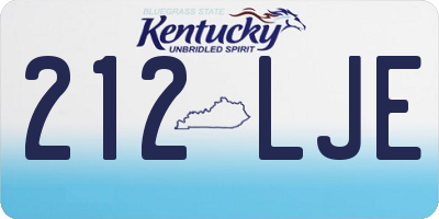 KY license plate 212LJE