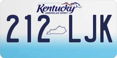 KY license plate 212LJK