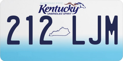KY license plate 212LJM