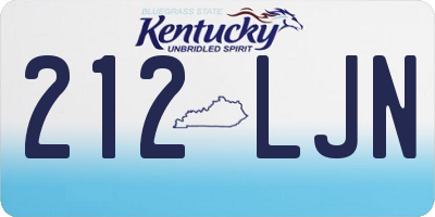 KY license plate 212LJN